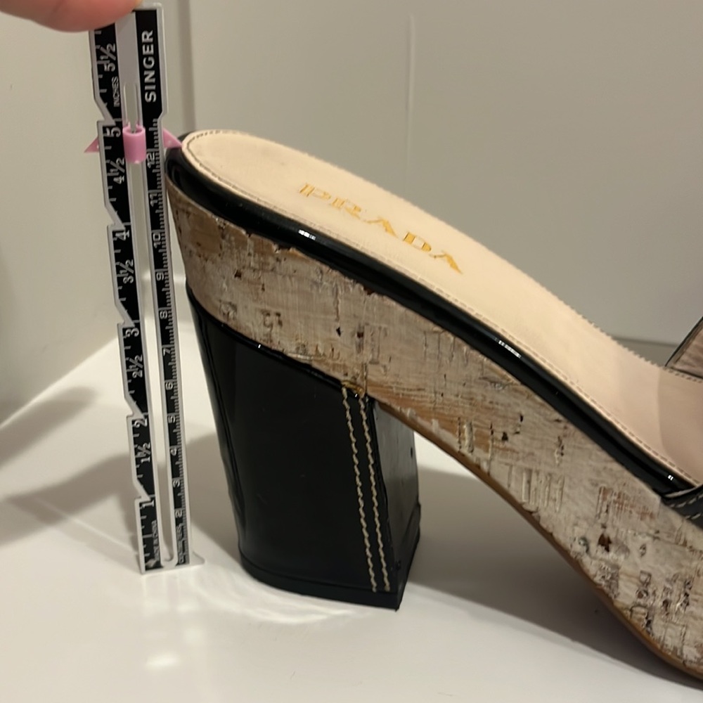 Prada black patent cork heels - Picture 12 of 12
